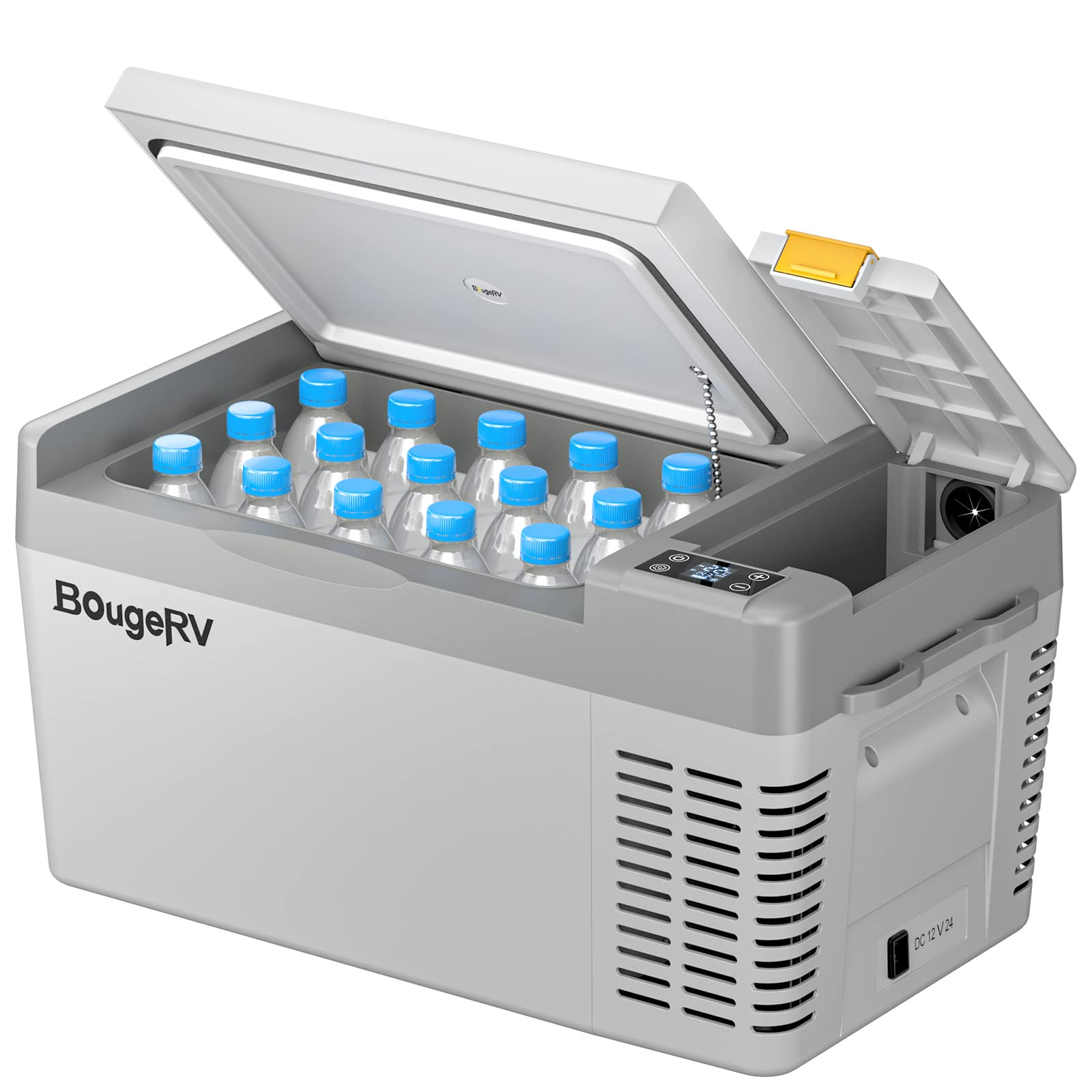 BougeRV 12 Volt Refrigerator, CRPRO 21 Quart 12V Car Fridge, Portable Freezer (-8?~50?), Compressor Electric Cooler with 12V/24 