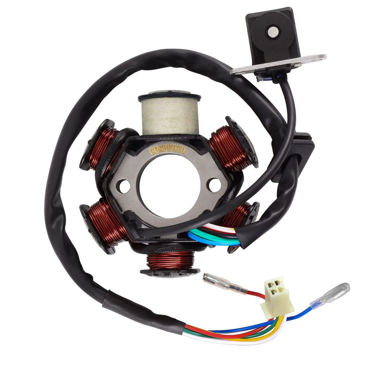 Magneto Stator Coil 5 Wire Ac 6 Pole Ignition Stator Magneto For Gy6 125Cc 150Cc Engine Stator Replacement For Scooter Atv Go Ka