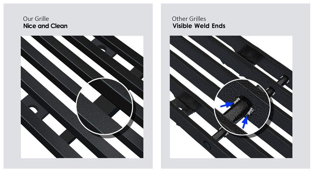 Aps Compatible With Ford F-150 2009-2014 Stainless Steel Black 8X6 Horizontal Billet Grille Insert Combo F86614J