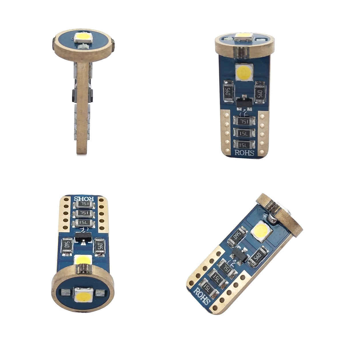 Ibrightstar Newest Extremely Bright Wedge T10 168 194 Led Bulbs For Car Interior Dome Map Door Courtesy License Plate Lights, Gr