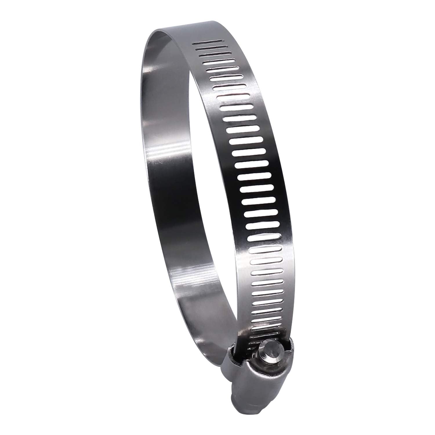 Roadformer 4'' Worm Gear Hose Clamp - Sae 64 Size, Full Stainless Steel With 1/2'' Band Width, Working Range 90Mm - 114Mm Hose C