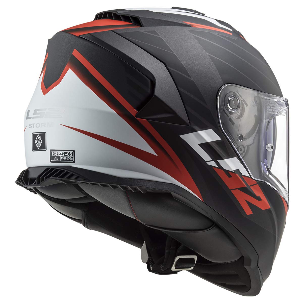 Ls2 Helmets Assault Full Face Motorcycle Helmet W/Sunshield (Nerve Matte Black/Red - X-Small)