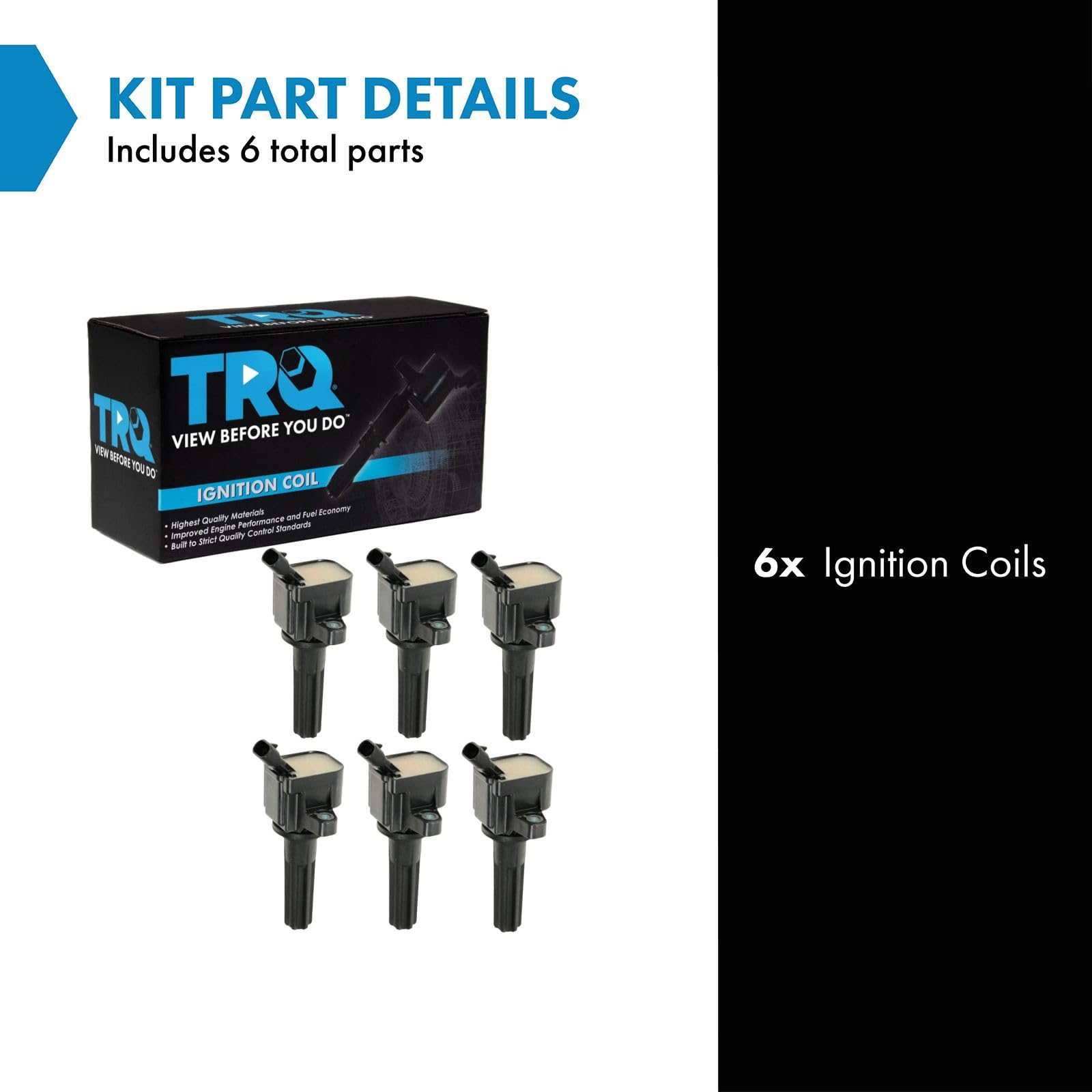 Trq Ignition Coil Set Compatible With 2006-2007 Buick Rainier 2006-2009 Chevrolet Trailblazer 2006 Trailblazer Ext Gmc Envoy Env