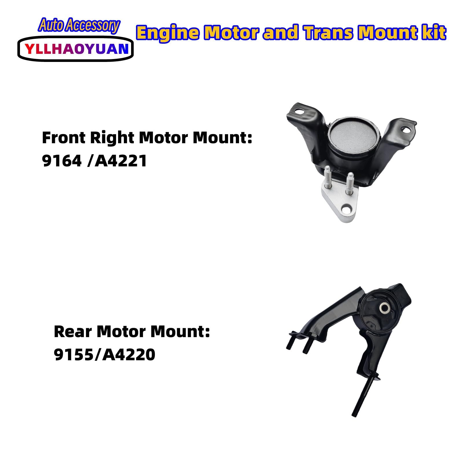 Engine Motor Mount Set 4Pcs Fits For 2003 2004 2005 2006 2007 2008 Corolla 1.8L Matrix Base/ Xr 1.8L 2Wd Pontial Vibe 1.8L A4220