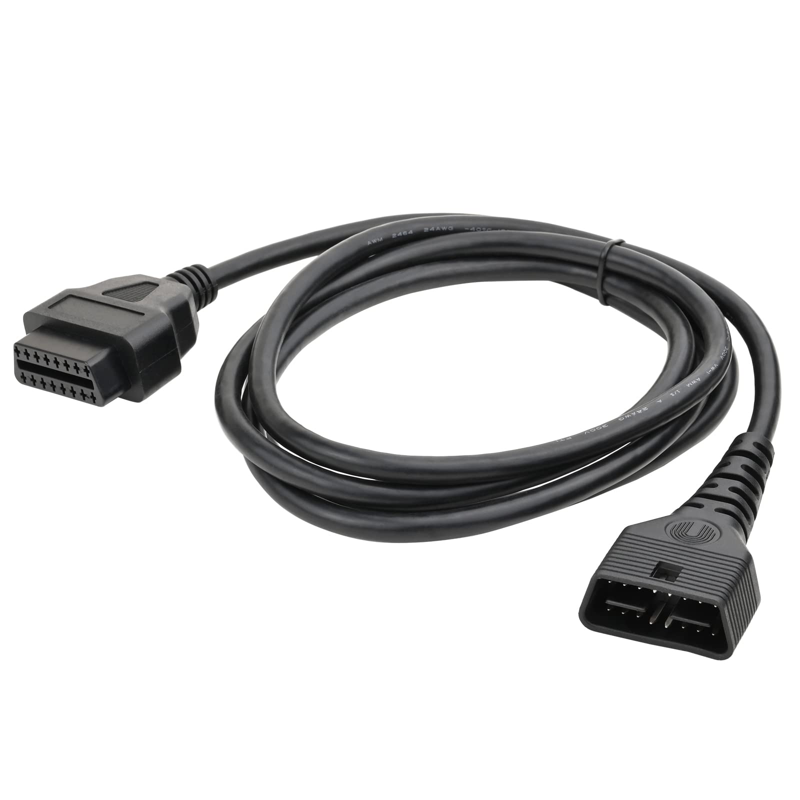 iKKEGOL Full 16 Pin OBD2 OBD II Male to Female Extension Cable Cord Diagnostic Tool Adapter for Auto Car Vehicle Truck 24V All O