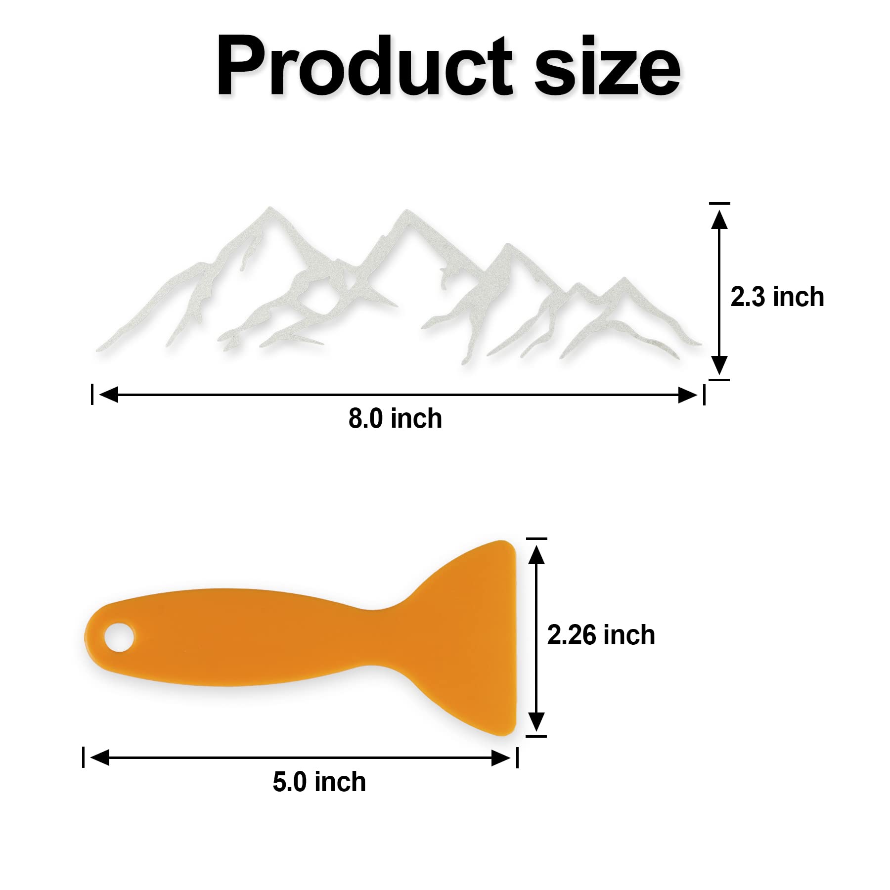 Sngaro Vinyl Snow Mountain Tree Sticker, Trunk Logo Sticker, Car Exterior Accessories, Universal For Car, Window And Laptop (Whi