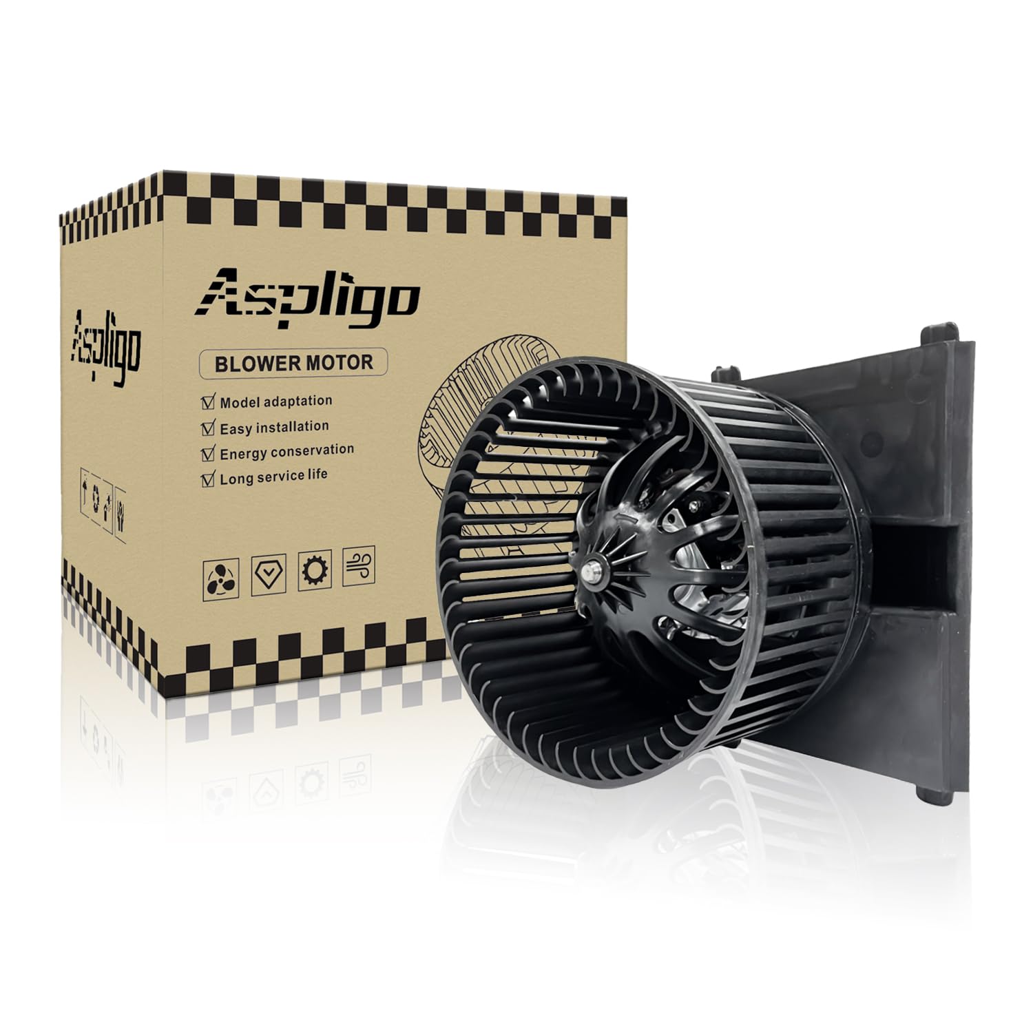Aspligo 700158 Ac Heater Blower Motor Fan Front Fit For Audi Tt Quattro 2000-2006, For Porsche 911 1999-2013, Boxster 1997-2012,