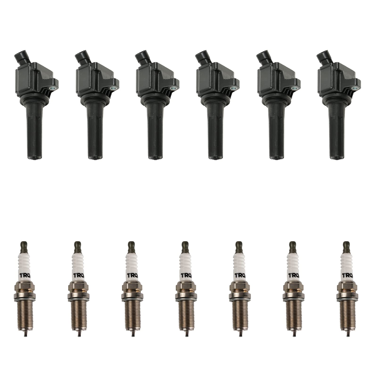 Trq Ignition Kit Ignition Coil Spark Plugs Compatible With 2006-2007 Buick Rainier 2006-2009 Chevrolet Trailblazer 2006 Trailbla