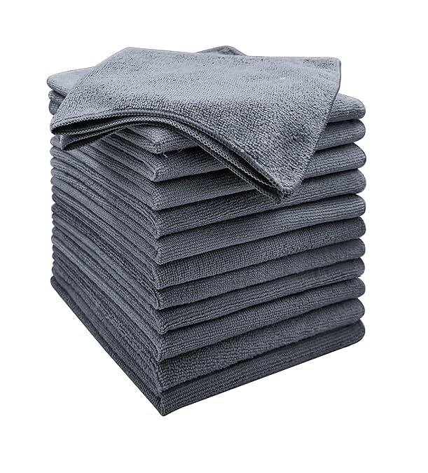 LaPurenssa Professional Grade Microfiber Towels Multi Surface Reusable Lint Free Cleaning Rags for Car Exterior Detailing Interi