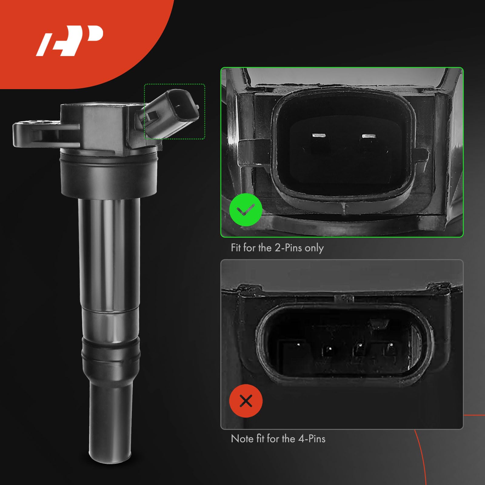 A-Premium Set Of 4 Ignition Coil Pack (2-Pin) And Iridium Spark Plugs Compatible With Hyundai Elantra 2012-2016 1.8L 4 Cyl, Tucson 2014-2020 2.0L 4 Cyl & Kia Soul 2012-2019 2.0L 4 Cyl