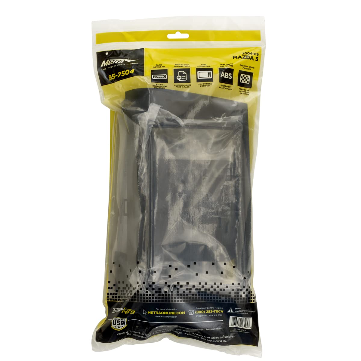 Metra 95-7504 Double Din Installation Dash Kit For 2004-2009 Mazda 3 Install Kit