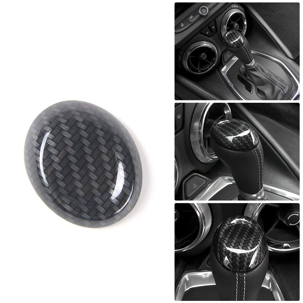 Rt-Tcz For Chevy Camaro Gear Shift Knob Cover Trim For Chevrolet Camaro 2017 Up Carbon Fiber Interior Accessories