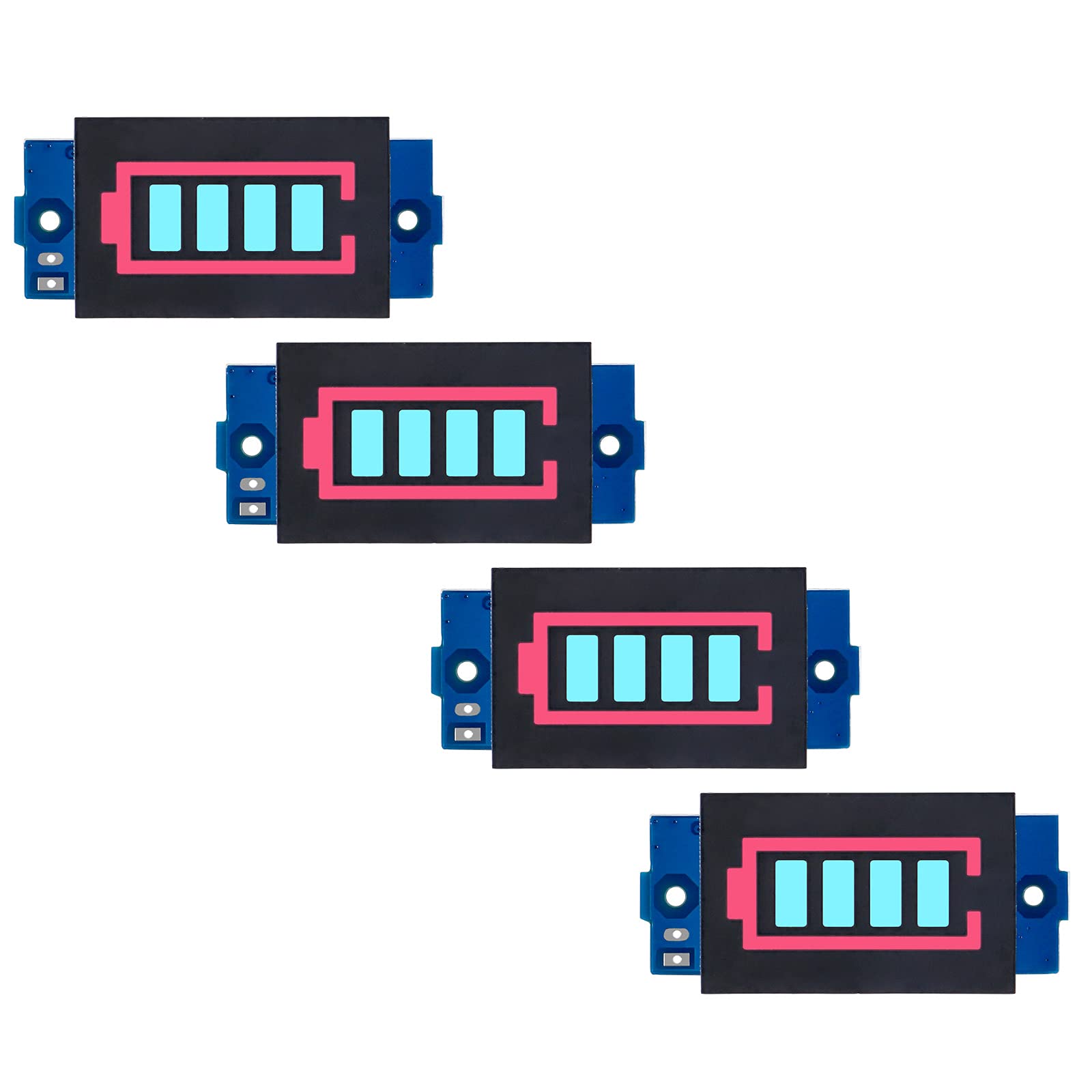 4PCS 2S 2 Series Lithium Battery Level Indicator Capacity Module Ni-MH 8.4V 4 Sections Blue LED Display Electric Vehicle Battery