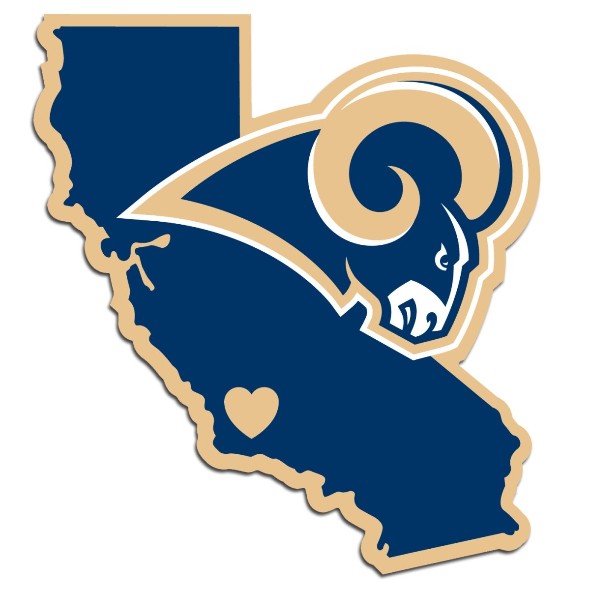 NFL Los Angeles Rams Home State Decal, 5'