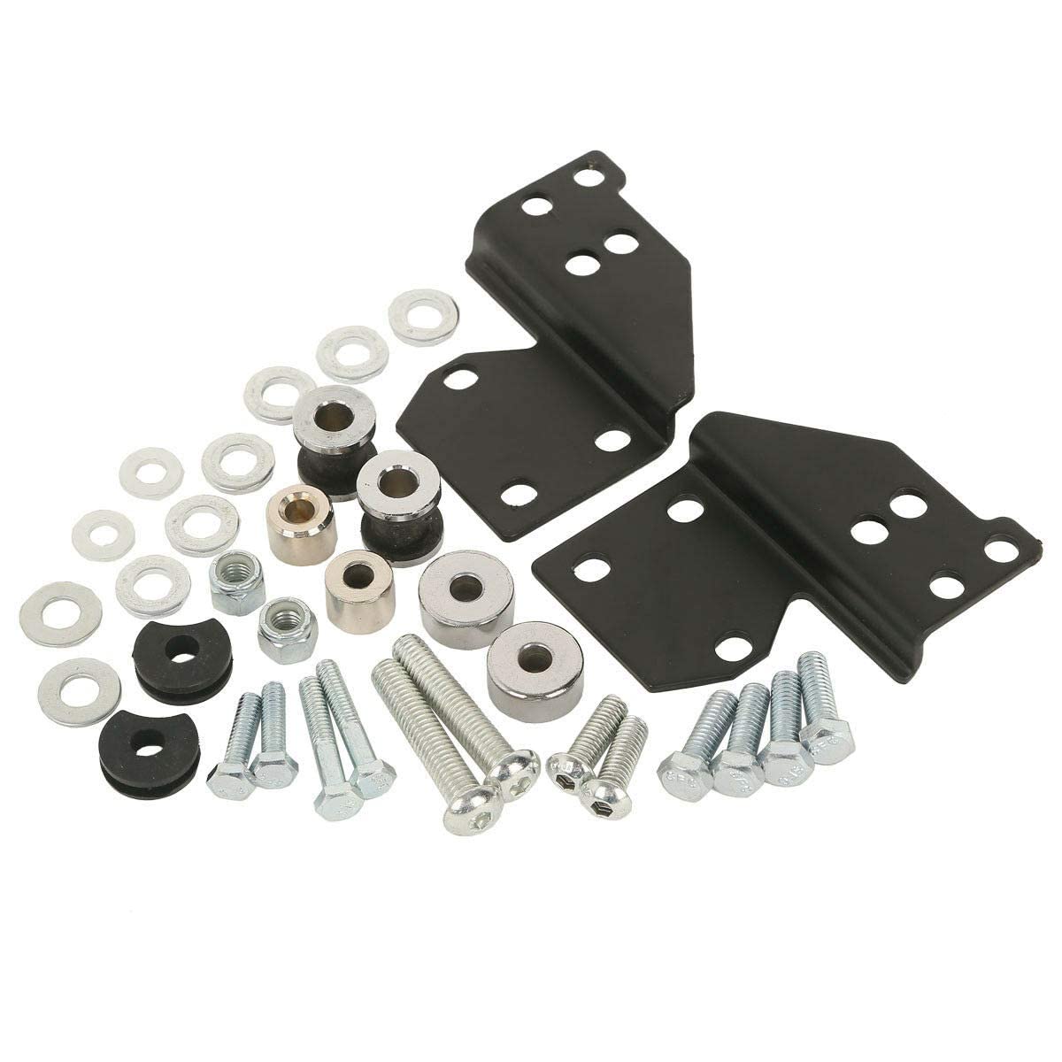 Detachable Front Docking Hardware Kit For Harley Touring 1997-2008,Road King, Road Glide, Street Glide & Electra Glide(Replace:53803-06) Also 53660-05, 53658-05 For 1994-1996 Models