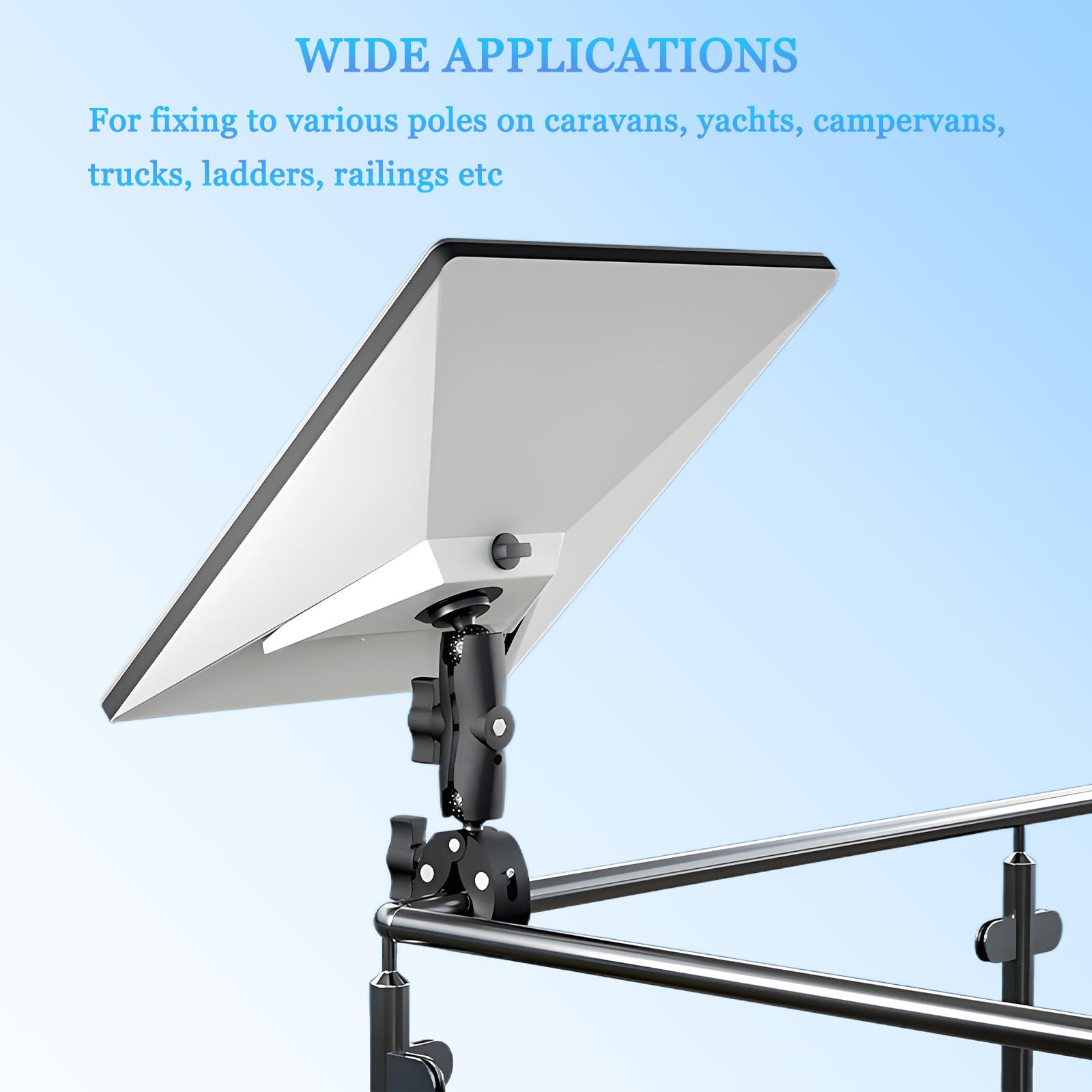 Starlink Mini Pole Mount for RV Pole Roof Rack Ladder Yacht Camper, Universal Adjustable Angle Clamp Mount for Starlink Mini, St