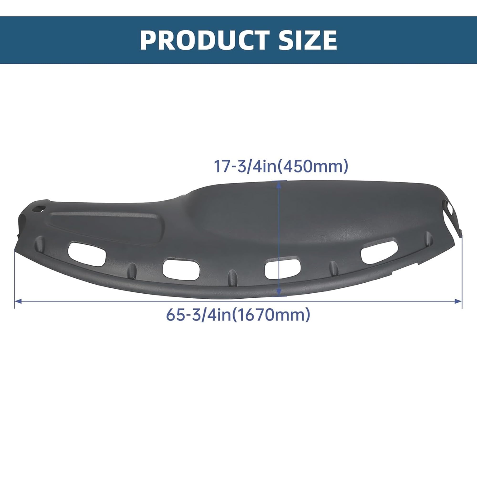 Ecotric Dash Cover Overlay Compatible With 1998-2001 Dodge Ram 1500, 1998-2002 Dodge Ram 2500 Base/Dodge Ram 3500 Base Trucks Gr