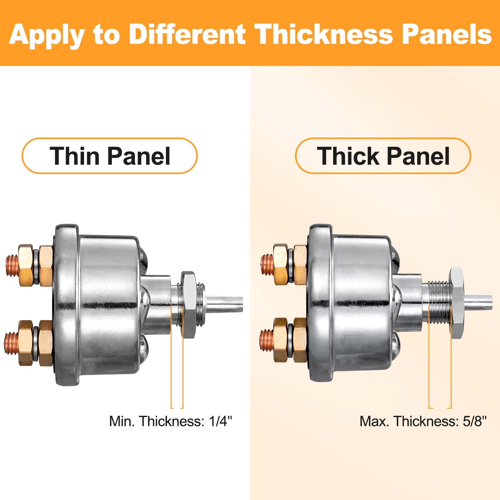 Spurtar Battery Disconnect Switch 12V 24V 48V Heavy Duty Battery Shut Off Cut Off Power Kill Switch Isolator 200A High Current For Car, Vehicle, Truck, Winch, Atv, Rv, Marine, Boat
