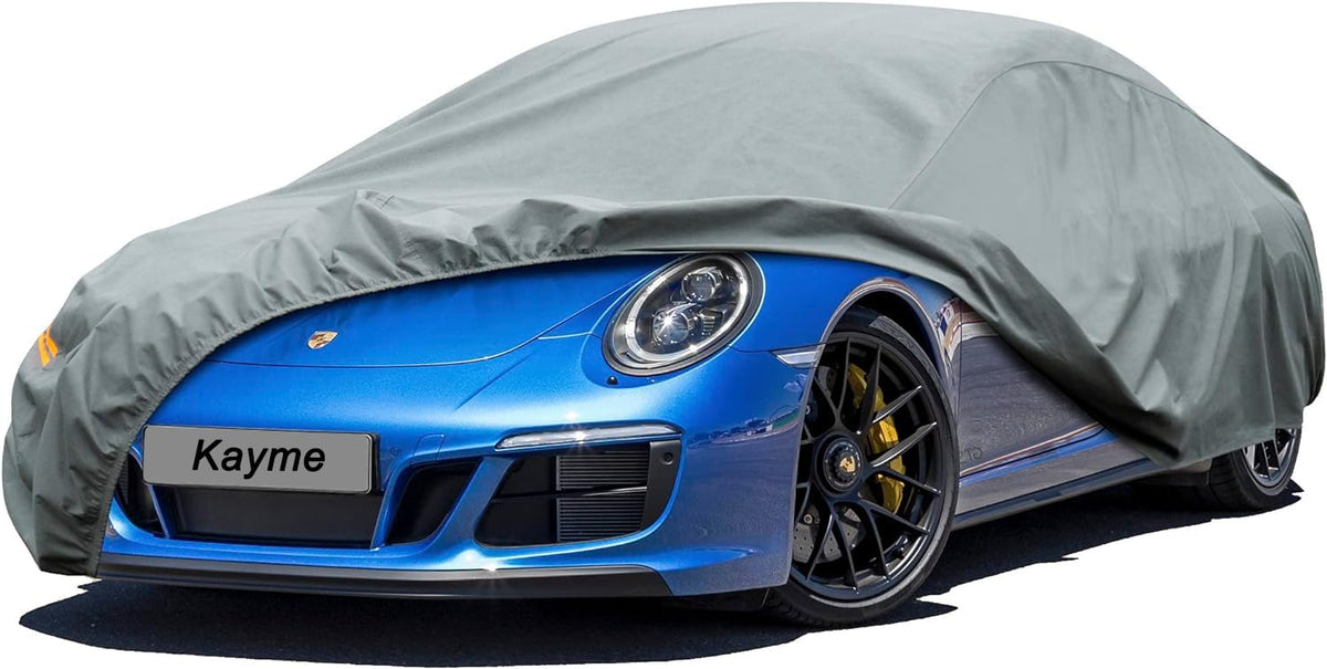 Kayme Heavy Duty Car Cover Custom Fit Porsche 911 991 992 997 996 Carrera S 4S Gts Coupe Convertible Targa, Waterproof All Weath