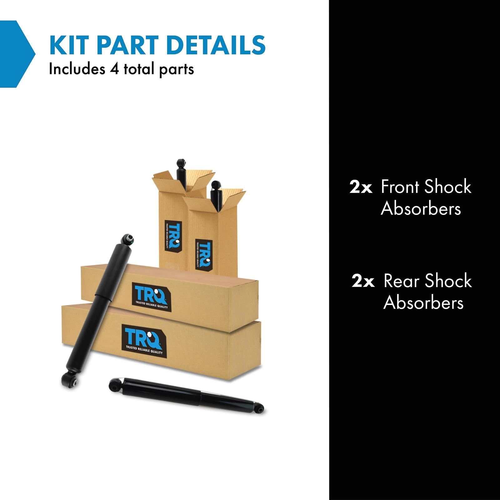 Trq Front And Rear Shock Absorber Set Compatible With 1990-2005 Chevrolet Astro Gmc Safari