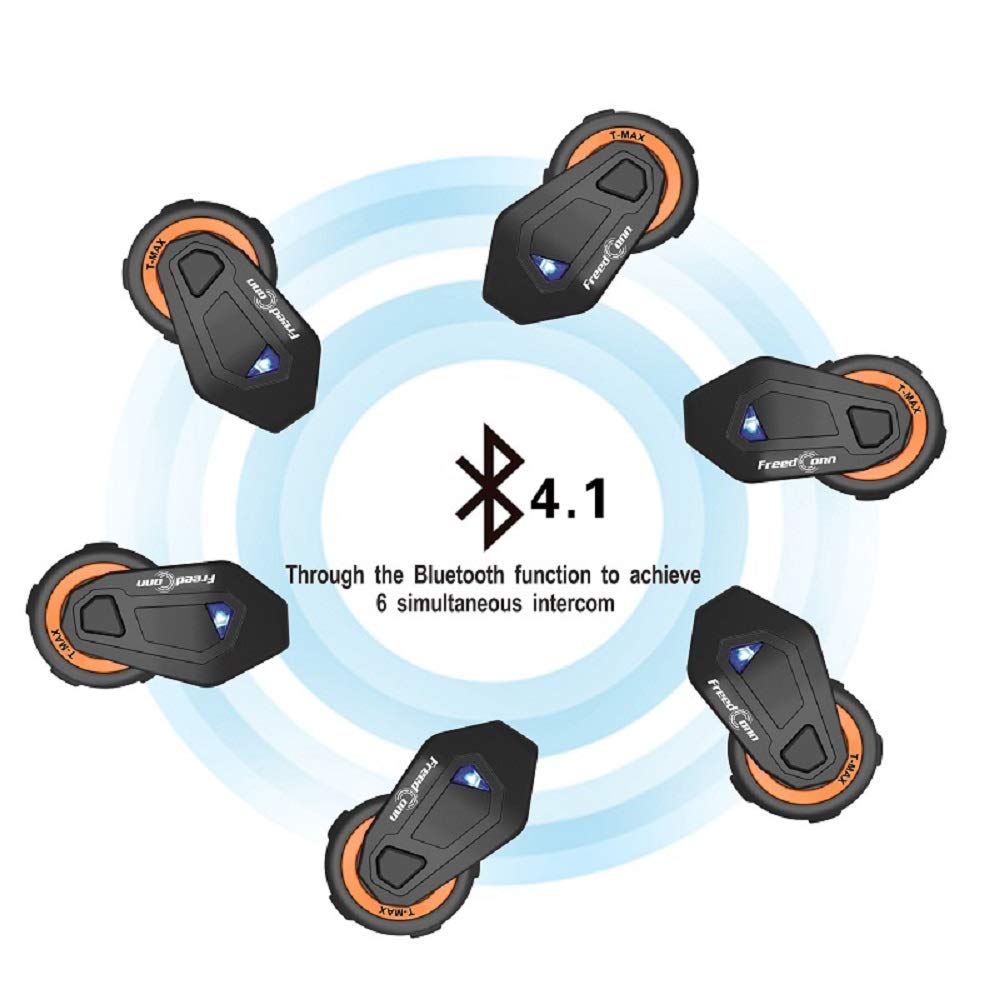 1Storm Adult Motocross Helmet Off Road Mx Bmx Atv Dirt Bike Mechanic + Motorcycle Bluetooth Headset: Skull Black