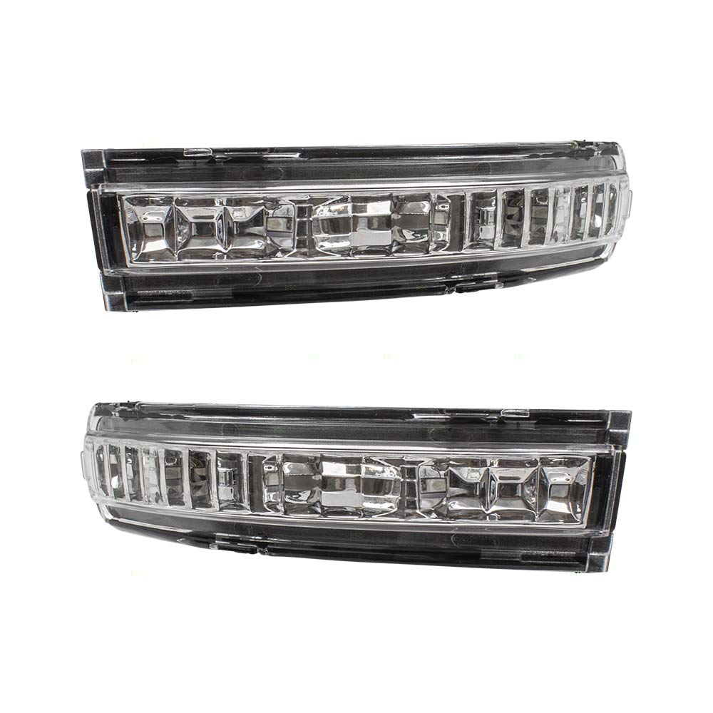 Brock Pair Set Mirror Turn Signal Lens Left + Right Side Compatible With 07-13 Altima 26443Zx50A 26442Zx50C