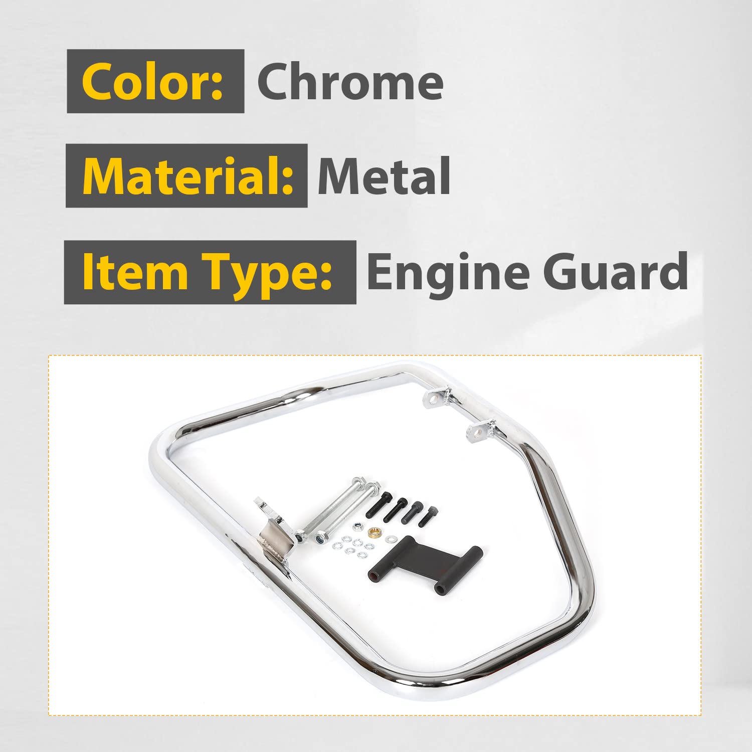 Ecotric Engine Crash Bar Compatible With 1986-2003 Harley Sportster 883 Xlh883; 1996-2003 1200 Custom Xl1200C Sport Xl1200S; 198