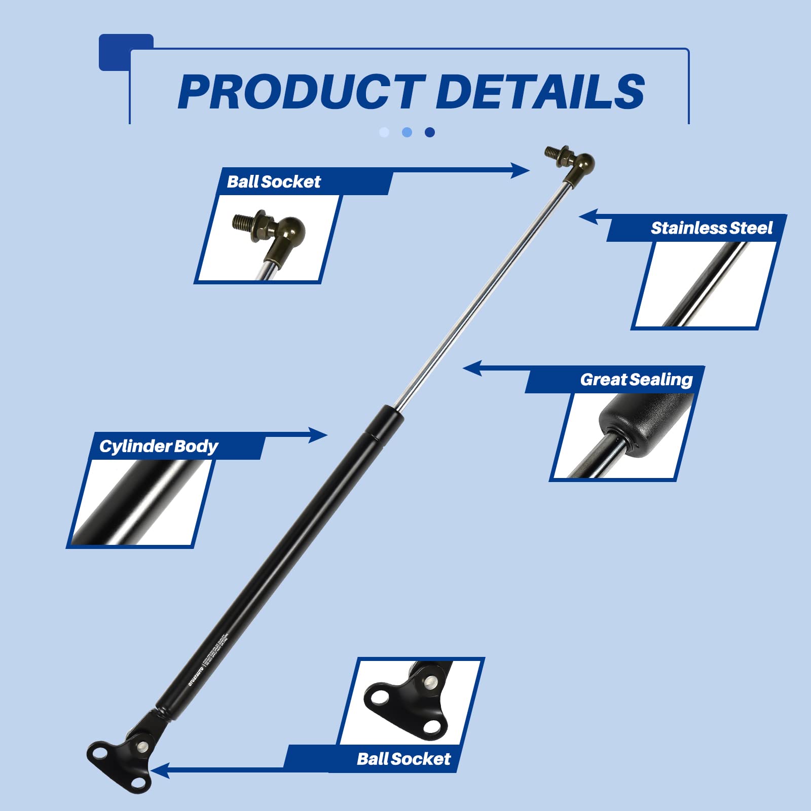 Otuayauto Liftgate Struts Replacement For 1998-2007 Lexus Lx470, 1998-2007 Toyota Land Cruiser - Rear Hatch Lift Supports - Oem#