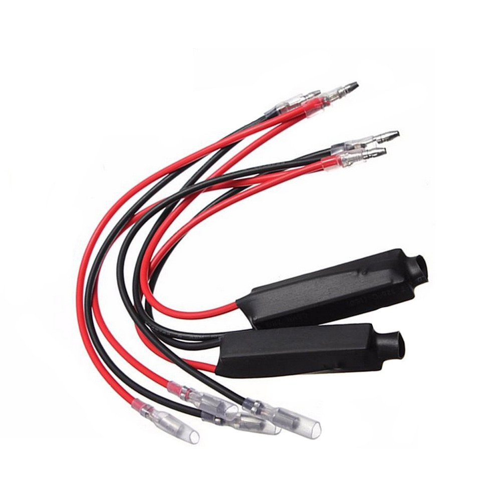 ESUPPORT 4Pcs Universal 12V Motorcycle LED Turn Signal Load Resistors - Fix Blinker Error, Improve Visibility, Easy Installation