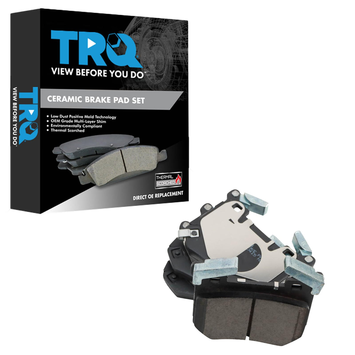 TRQ Rear Brake Pads Ceramic Compatible with 2019-2020 Genesis G70 2018 Kia Stinger