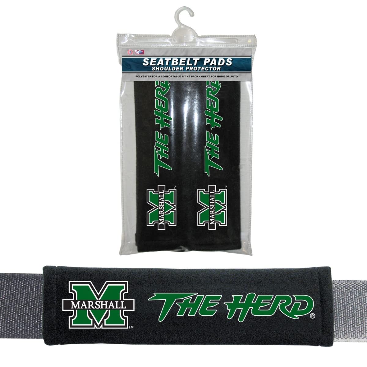 Ncaa Marshall Seatbelt Pads, One Size, Multicolor