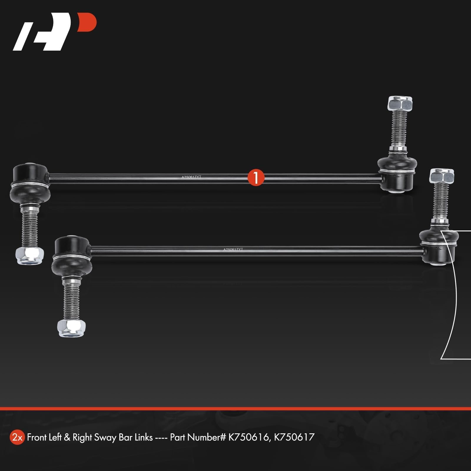 A-Premium 2Pcs Front Sway Bar End Links Stabilizer Bar Links, Compatible With Ford Explorer 2011-2019, Police Interceptor Utilit