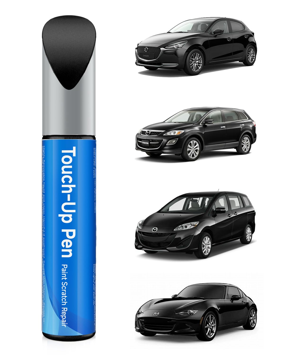 RSACET A3F Brilliant Black Touch Up Paint Compatible with Mazda Exact Match Touch Up Paint Car Scratch Repair