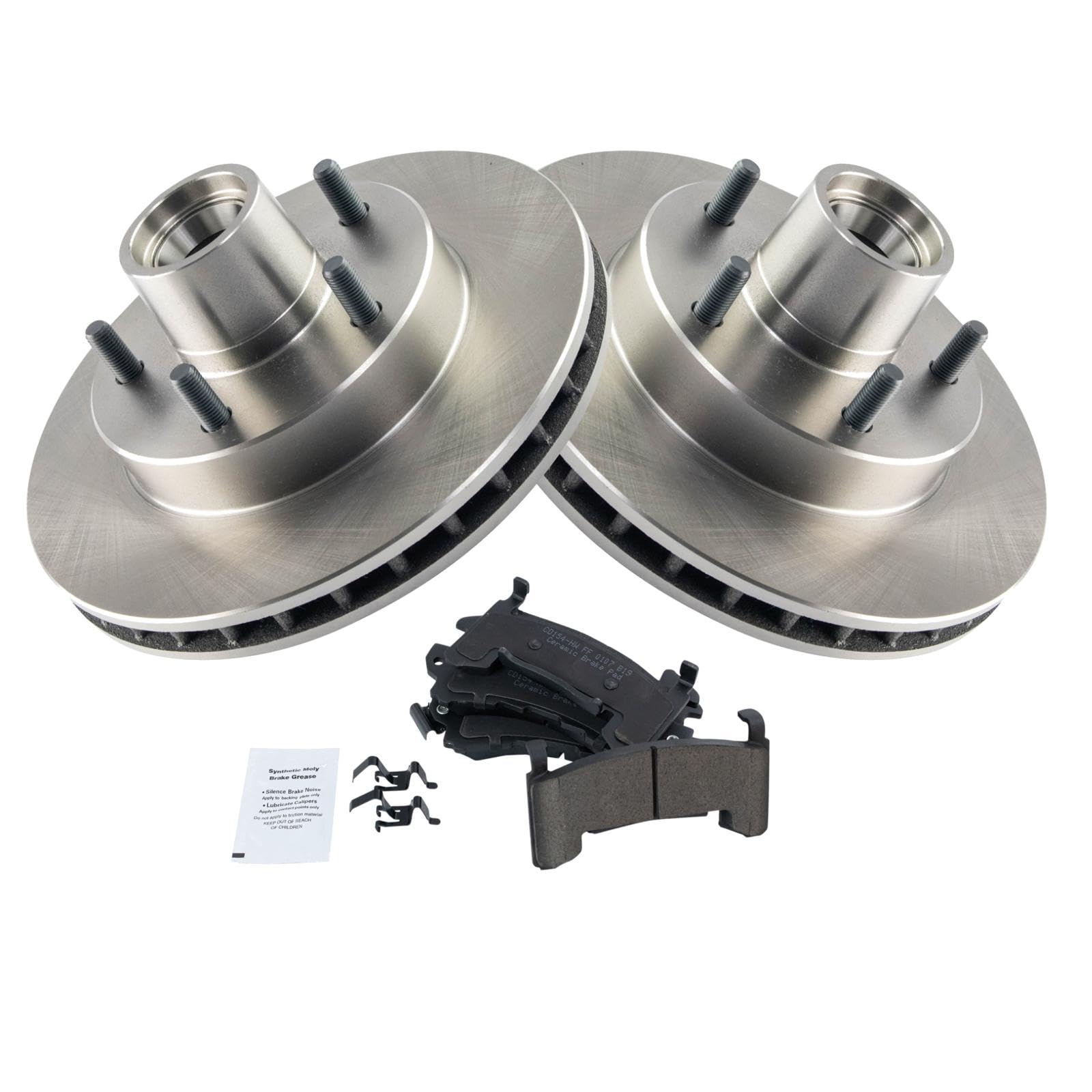 Trq Front Brake Pad & Rotor Kit Compatible With Buick Chevrolet Gmc Oldsmobile Pontiac