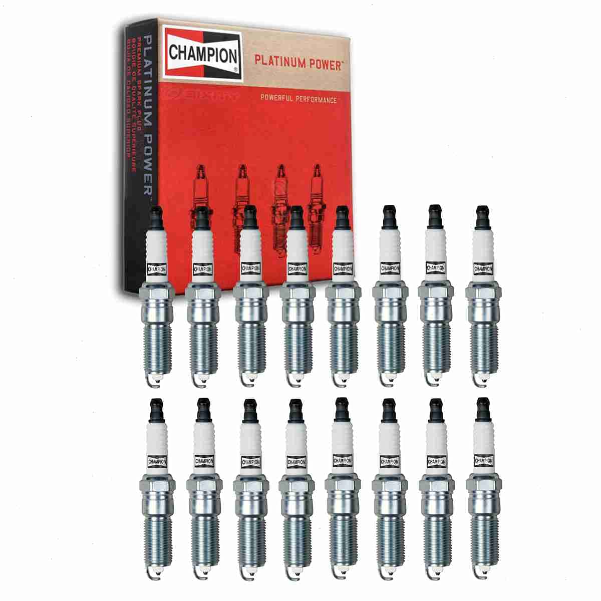 16 pc Champion Platinum Spark Plugs compatible with Dodge Charger 5.7L V8 2006-2008