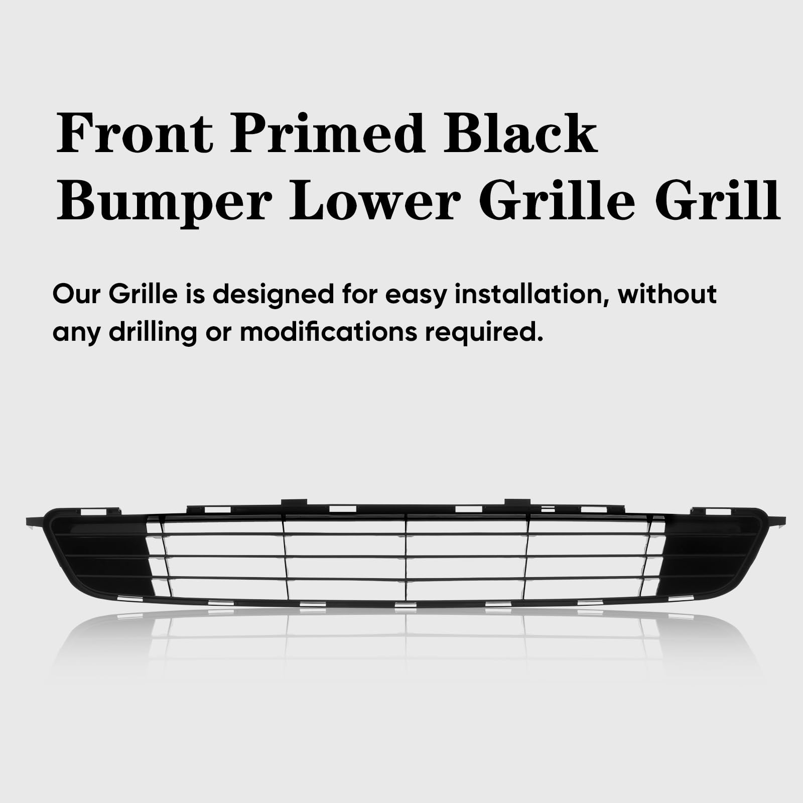 Perfit Liner Front Bumper Lower Grille Grill Compatible With 2009 2010 TOYOTA Corolla Direct Replacement Parts Primed Black TO10