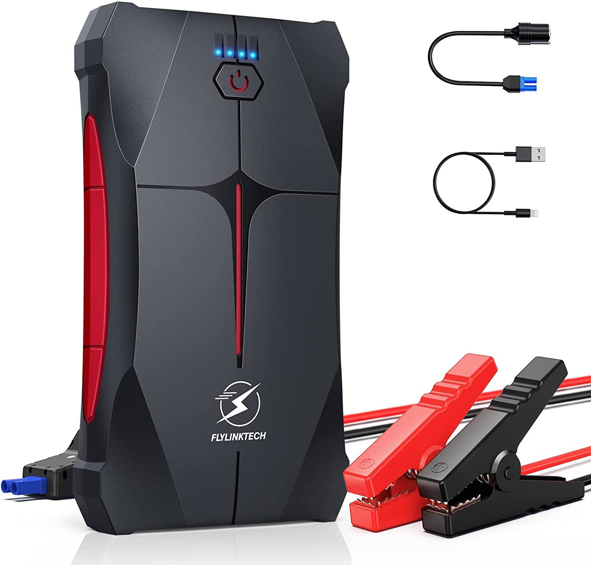 Car Jump Starter, Flylinktech 4000A Peak 12V Portable Car Battery Jump Starter Booster (Up To 9.0L Gas Or 8.5L Diesel Engine), P