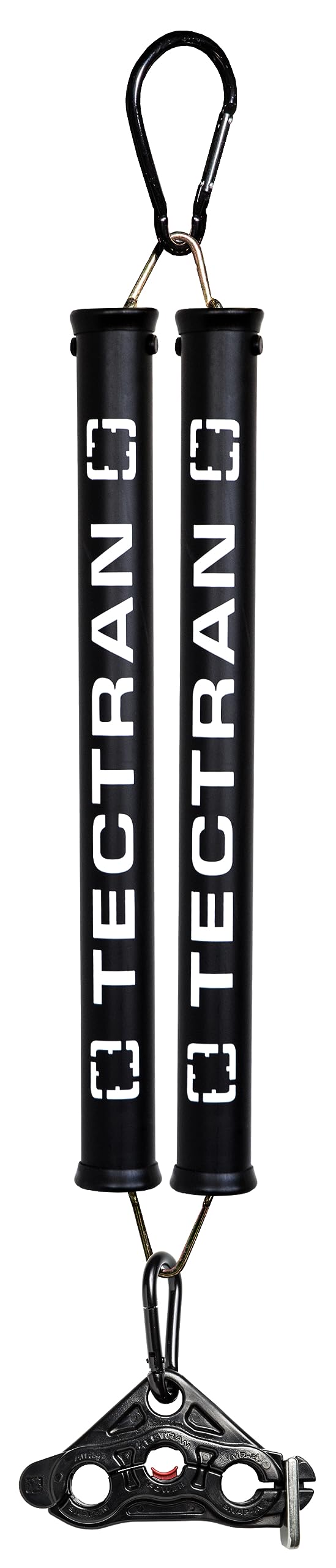 Tectran Heavy Duty Dual Spring Tender Kit  Abs Air Line Hose Support Spring W/Protective Sleeve  Black  (16'' Length W/3-Hole Te