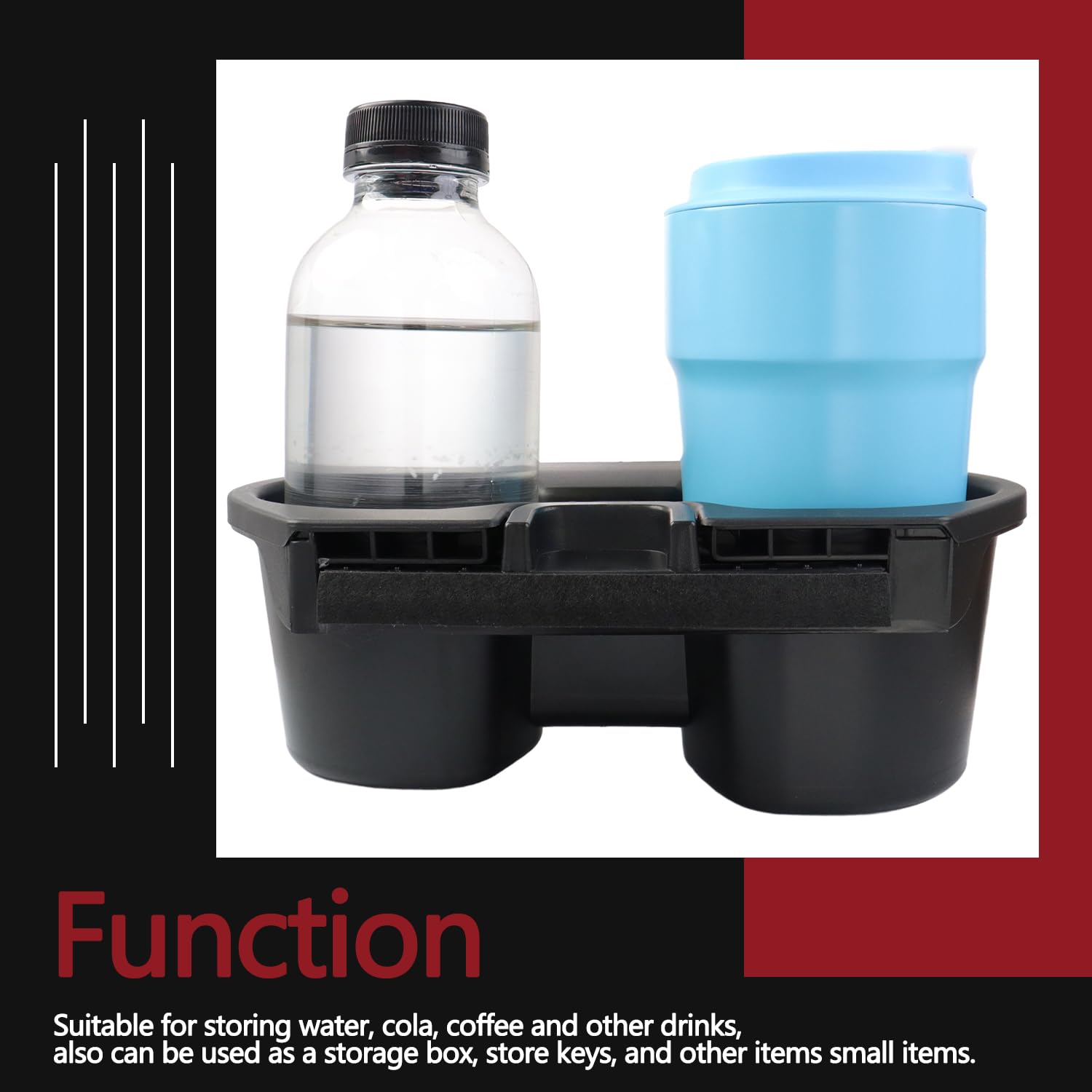 Cup Holder Insert Accessories for Honda Civic 2016-2021 Lx Ex Si Sport Hatchback Coupe Sedan Insight,Center Console Drink Bottle