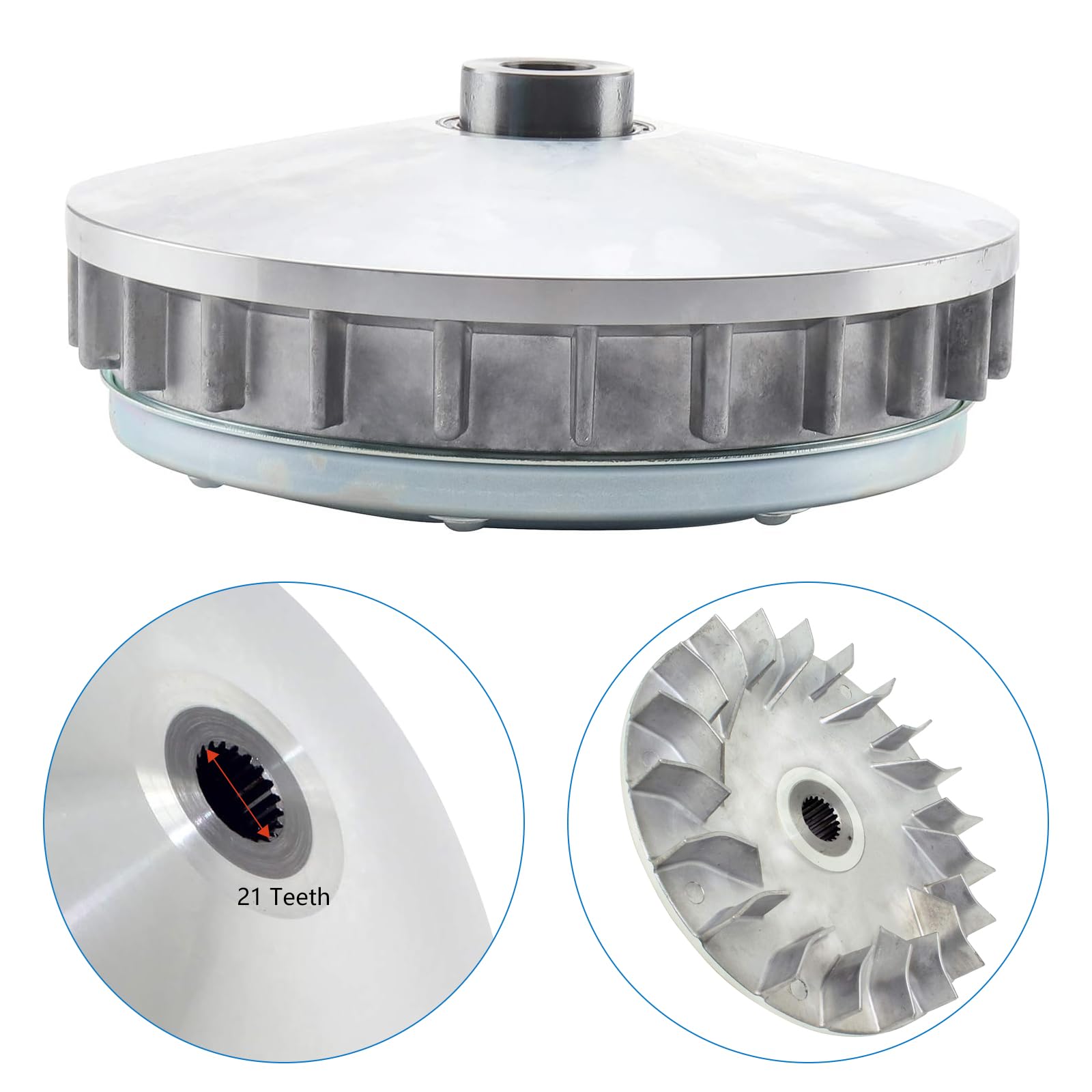 LEAPTREND Primary Clutch Sliding Sheave & Fixed Sheave Plate & Drive Belt, Primary Drive Clutch Sheave Assembly for Yamaha Rhino