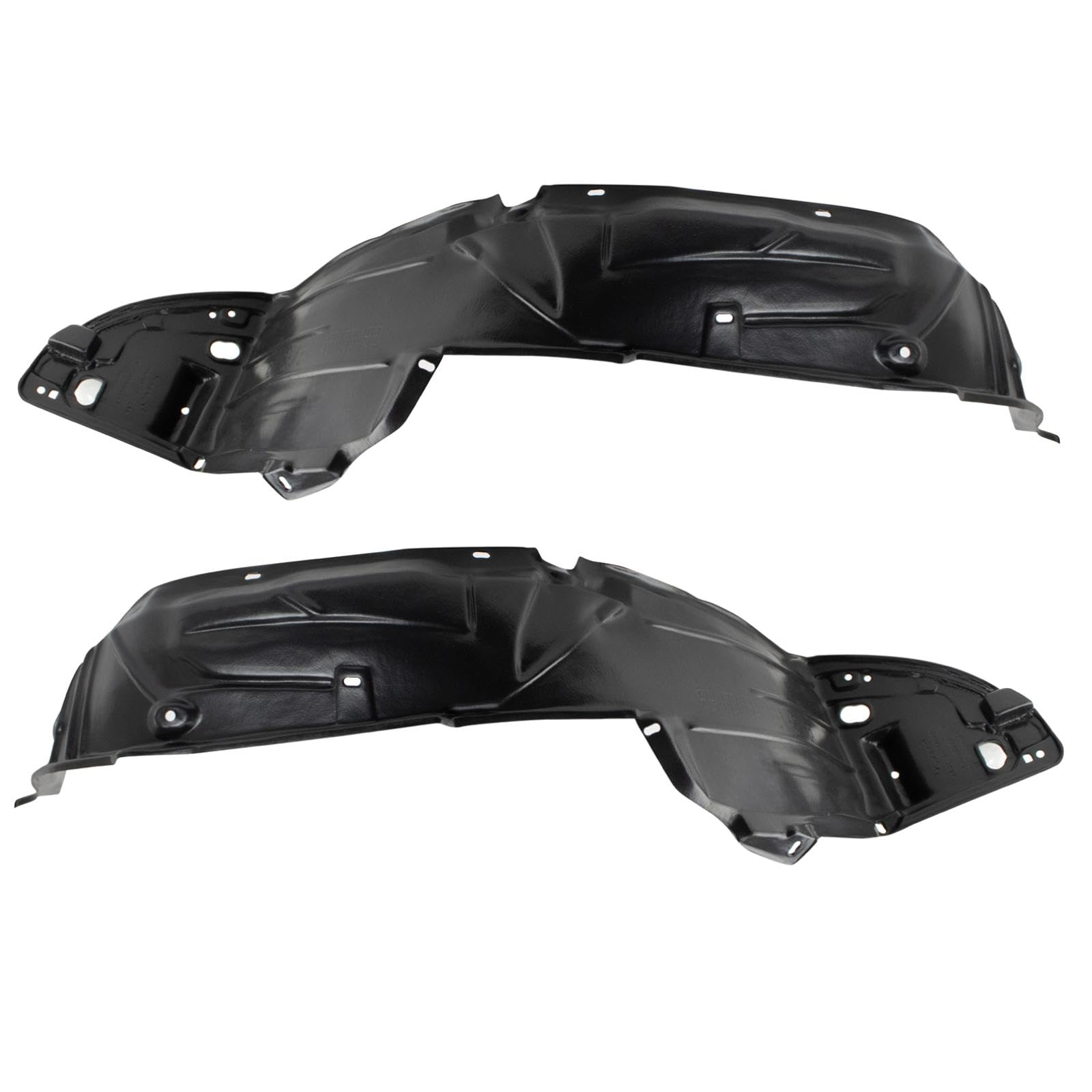 Trq Front Inner Fender Liner Set Compatible With 2004-2005 Honda Civic Ho1248121 Ho1249121