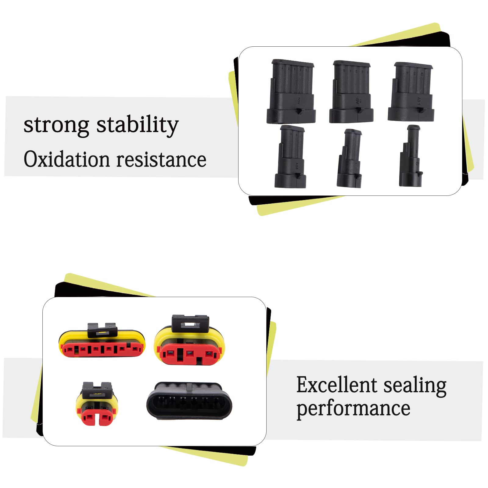 708Pcs Waterproof Electrical Wire Connector Terminals Plug Kit 1/2/3/4/5/6 Male&Female Pin Automotive Wire Connectors Kit With Weather Pack Crimp Tool