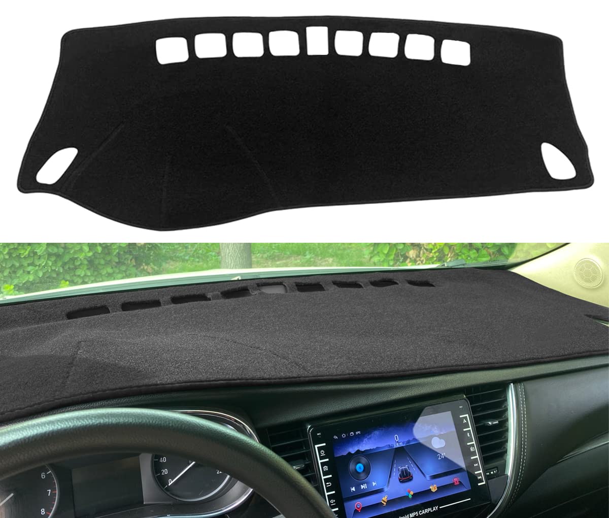 Dash Cover Mat Custom Fit For Buick Encore 2017 2018 2019 2020 2021, Dashboard Cover Pad Carpet Protector F119