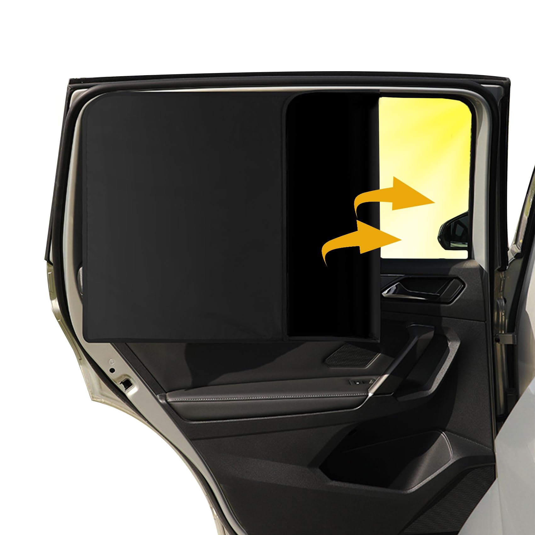 2Pcs Car Side Window Sun Shades, Magnetic Sunshades For Car Windows, Front Seat Window Sunshades Privacy Curtains, Front Side Window Sun Shade Blocks Sun, Universal For Car Suv Truck