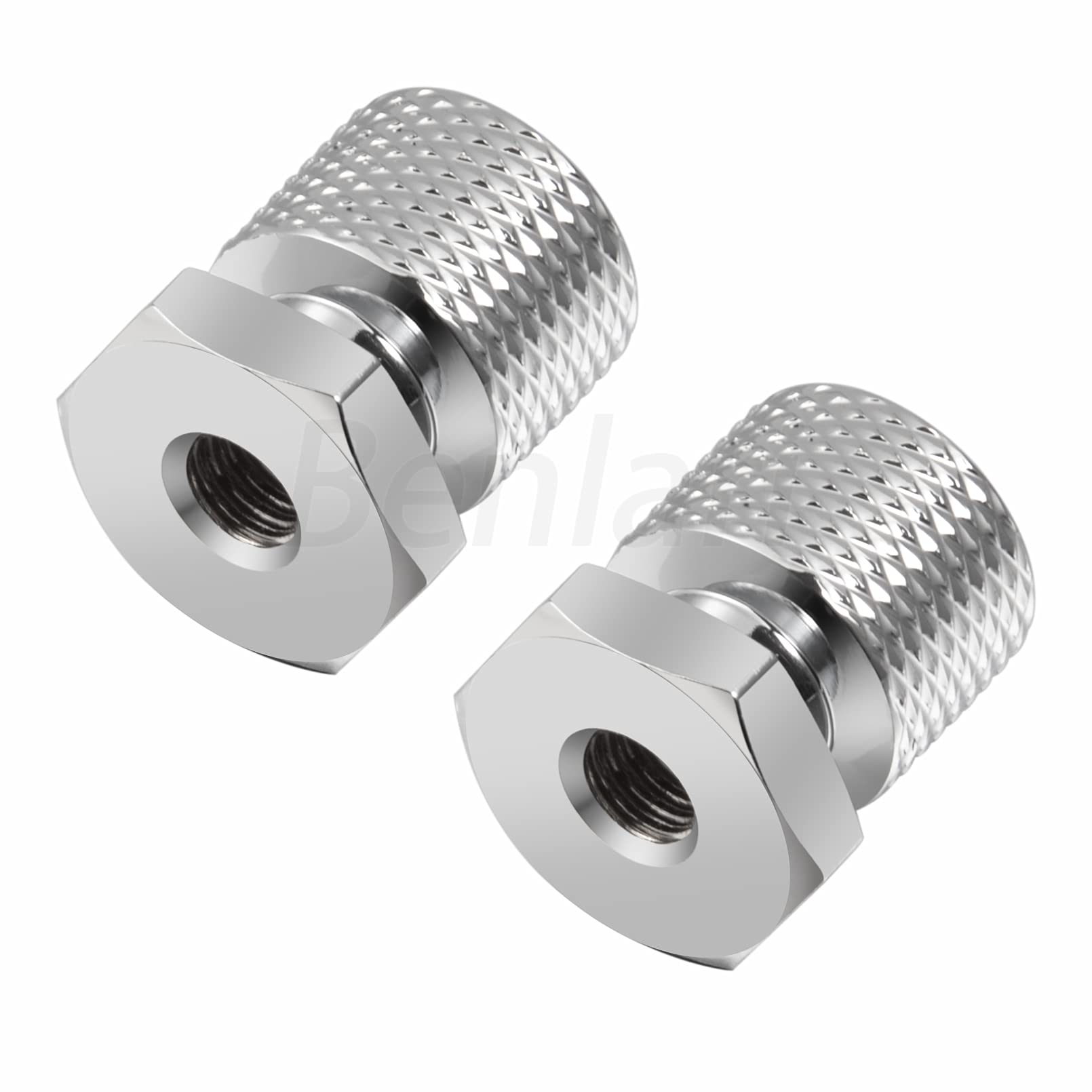 Benlari Chrome Solo Seat Nuts Seat Mounting Nuts 1/4''-20 Thread Compatible For Harley Davidson Touring Softail Street Glide Roa