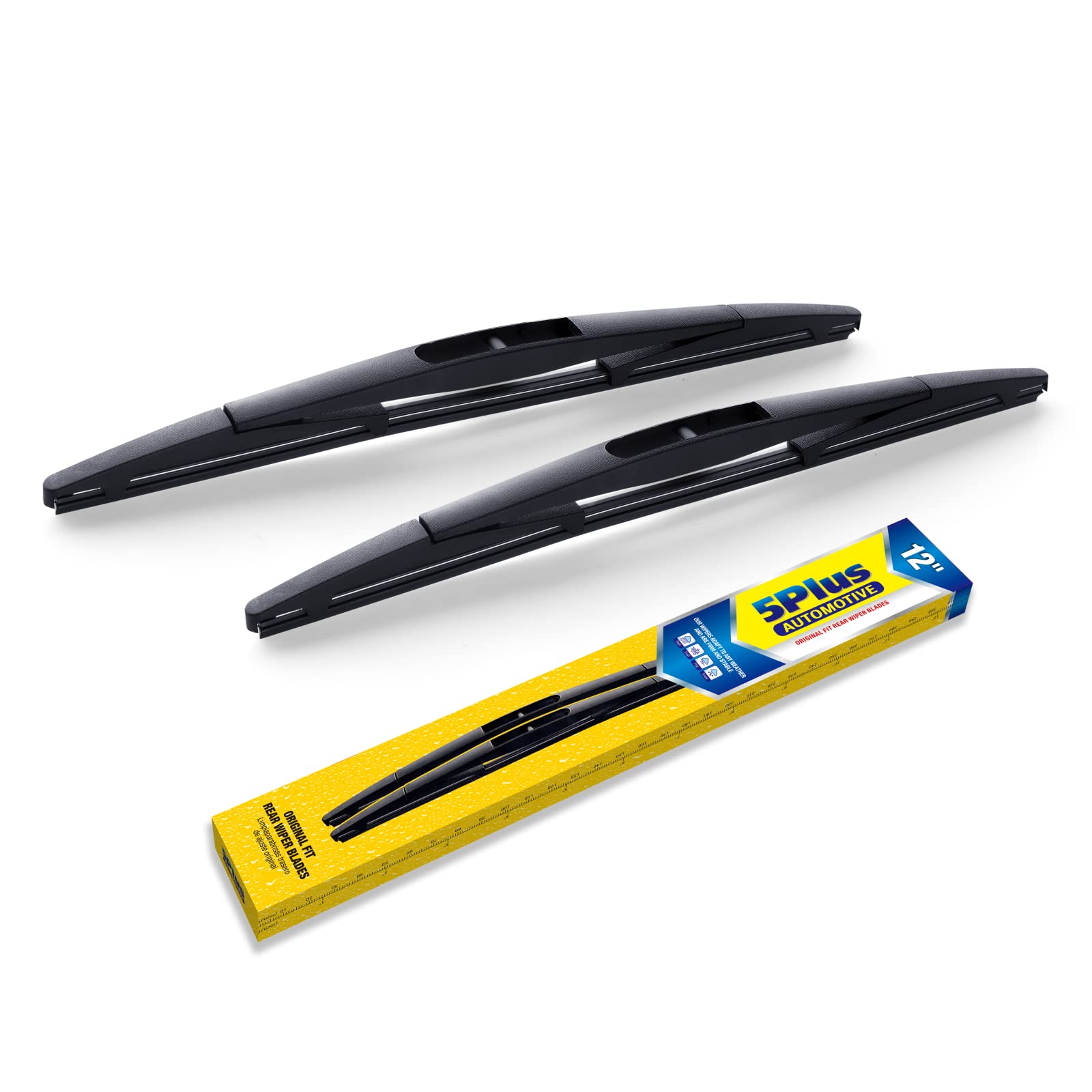 5 Plus Back Windshield Wiper Blades 12 Inch (Pack Of 2), Replacement For Honda Crv 2022-2017,Element 2011-2003 And More, Premium