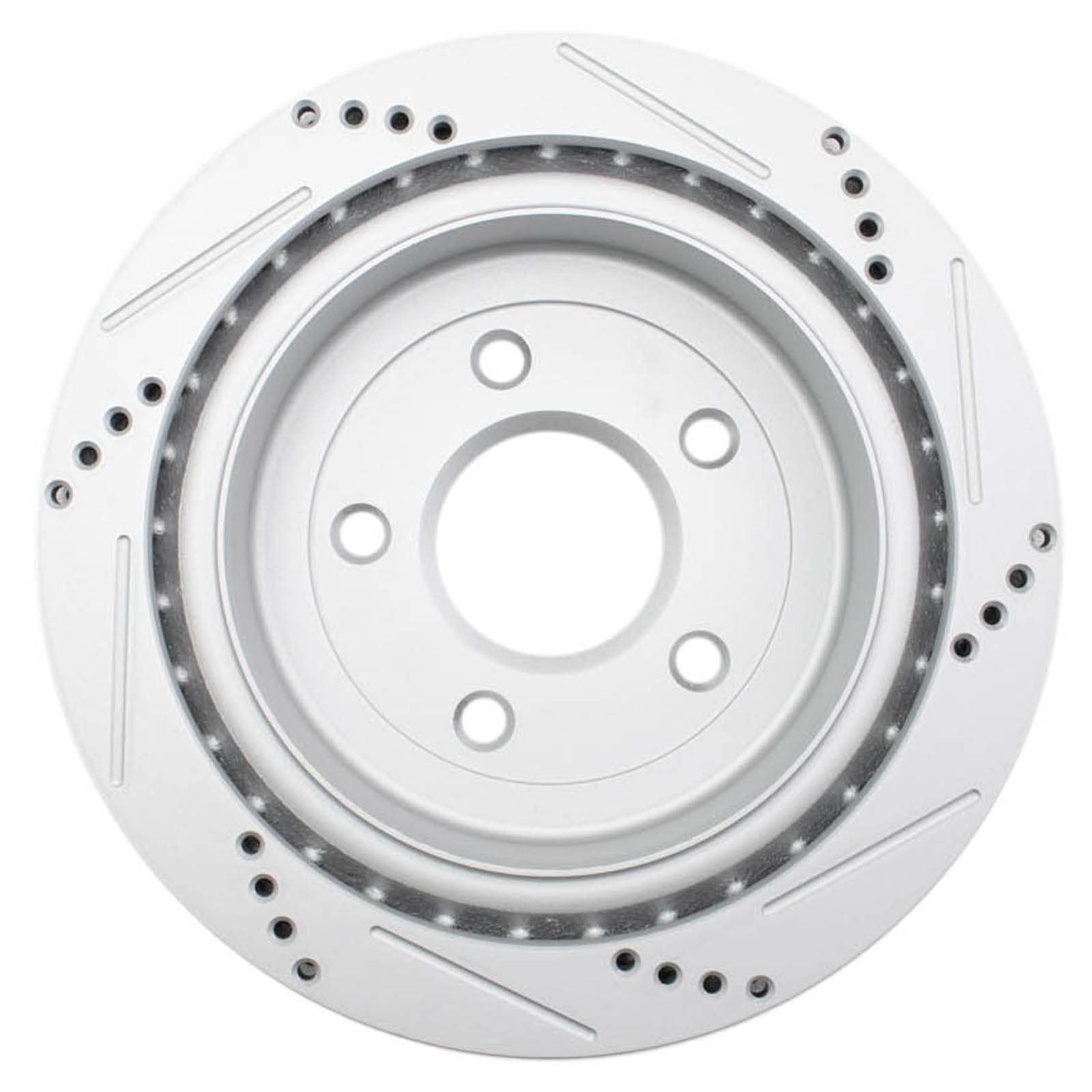 Trq Rear Performance Brake Rotors Set Vented Premium G-Coated Cross Drilled & Slotted Compatible With 2004-2009 Cadillac Xlr 200