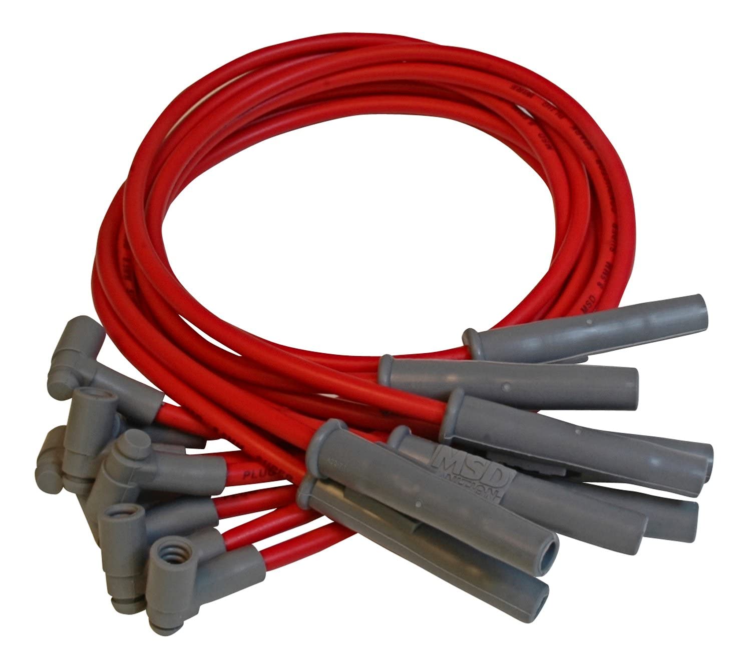 Msd 31869 Super Conductor Spark Plug Wire Set, Red