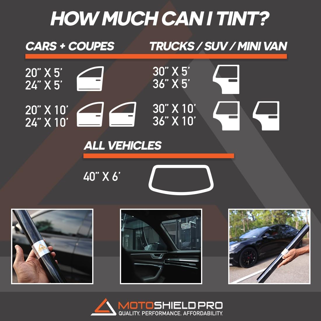 DIY-MotoShield Pro Premium Nano Ceramic Tint (75% VLT) 20    in x 5 ft Roll | Professional Window Film for Auto, Reduce Infrared
