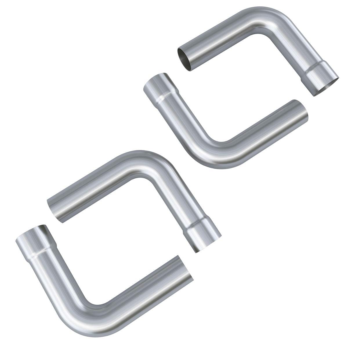 A-Karck Stainless Steel Mandrel Bends 16 Pcs, 3 Inches 304 Stainless Steel Diy Custom Exhaust Tubing Pipe Straight & U-Bend Kit,